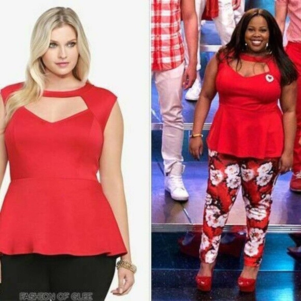 NWT Torrid Cutout Peplum Sleeveless Blouse Red Top Women's Plus Size 3 3X H14642 - Picture 3 of 9